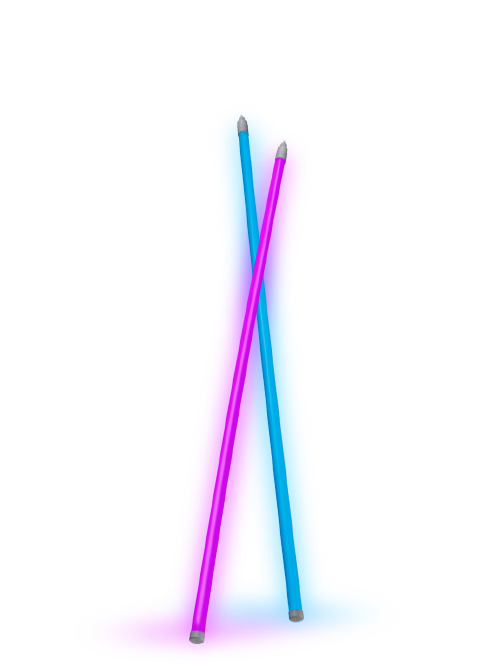 Hay Neon light tubes one in pink and one in blue