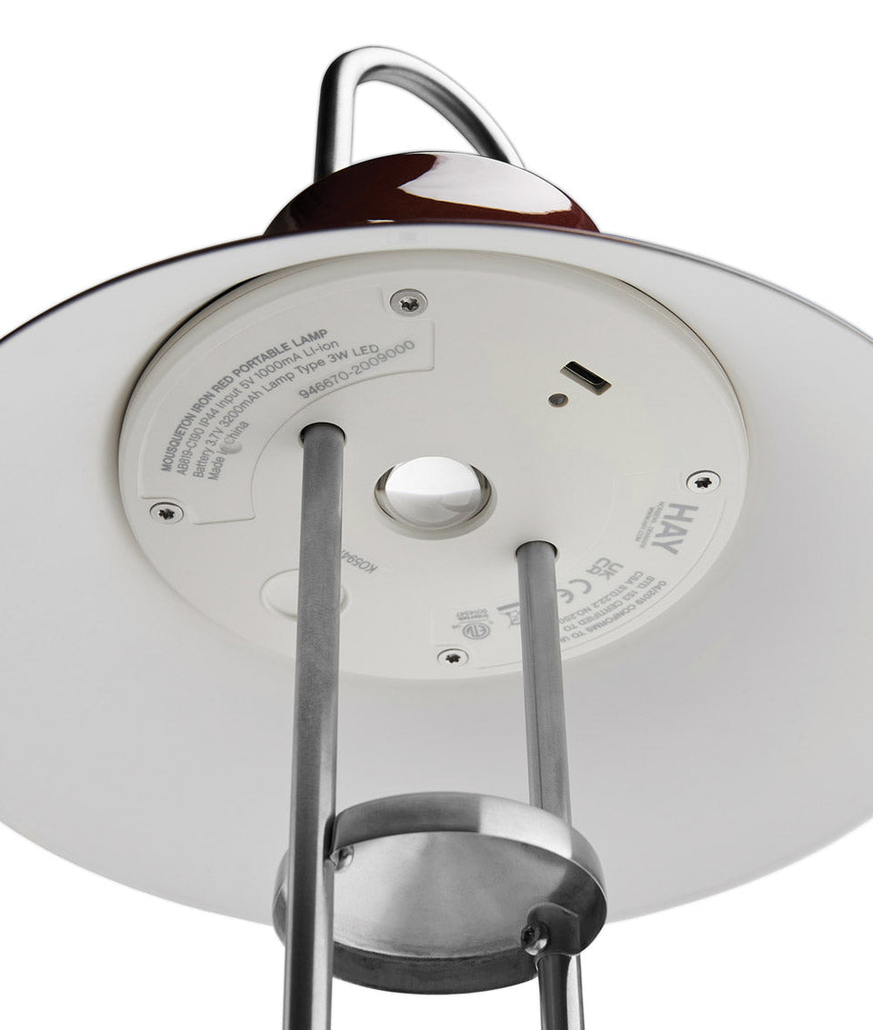 HAY Mousqueton Portable Lamp Iron Red