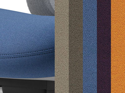Close-up of Aquarius fabric by Camira that showcases the texture and stitching.