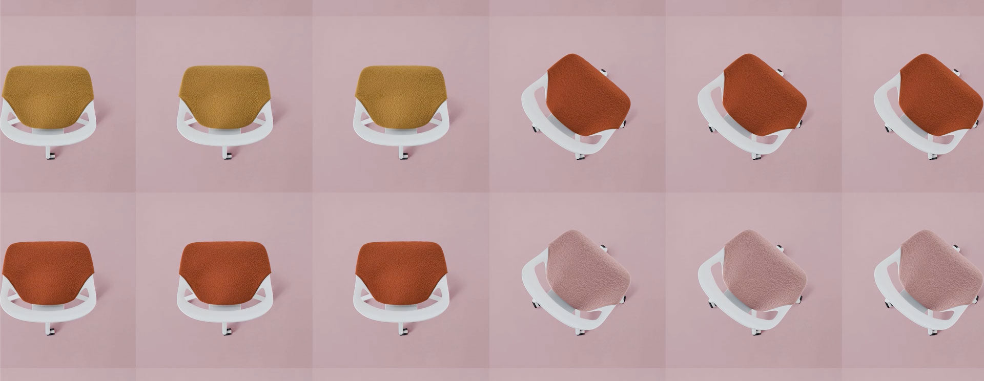 A playful and captivating video showcasing the Herman Miller Zeph office chair in a range of bright colours.
