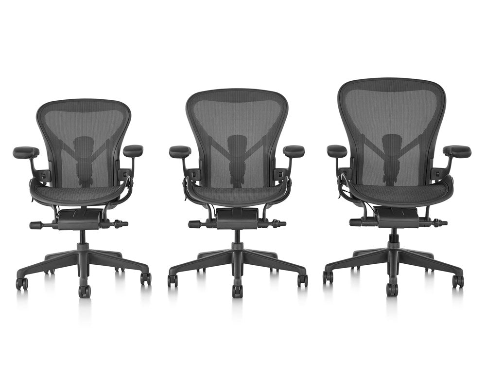 Herman Miller Aeron chairs in sizes A, B and C