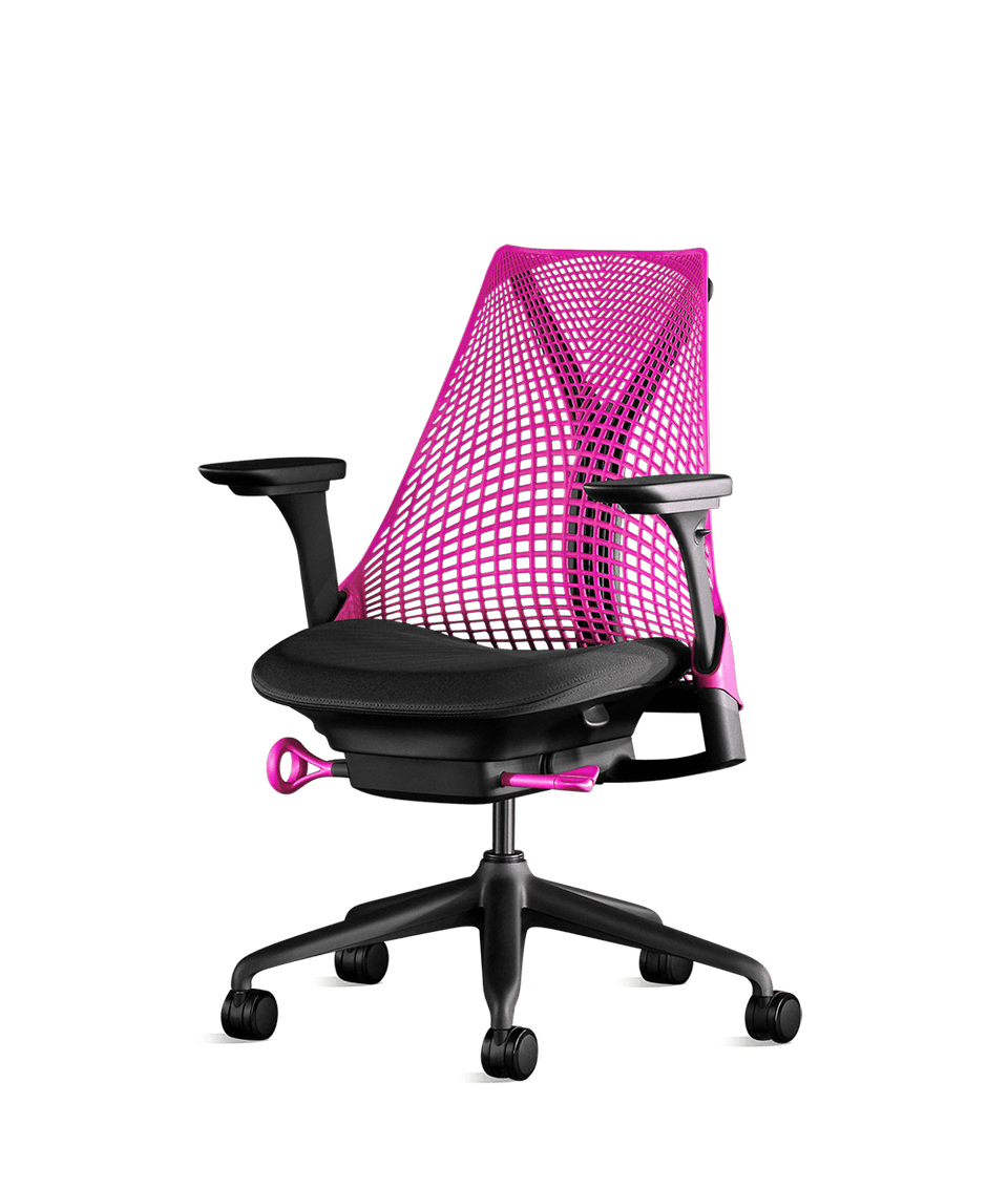 Pink herman miller chair discount