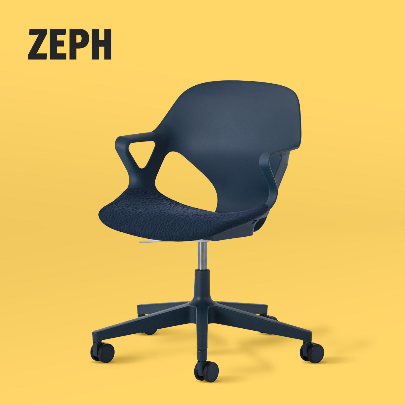 Herman Miller Zeph office chair in nightfall on plain background