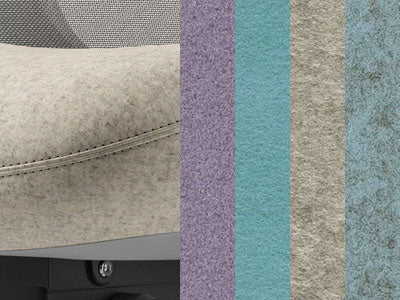 Close-up of Blazer fabric by Camira that showcases the texture and stitching.