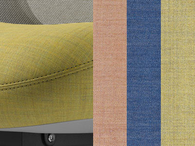 Close-up of Remix 3 fabric by Kvadrat that showcases the texture and stitching.