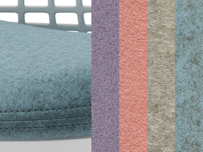 Close-up of Blazer fabric by Camira that showcases the texture and stitching.