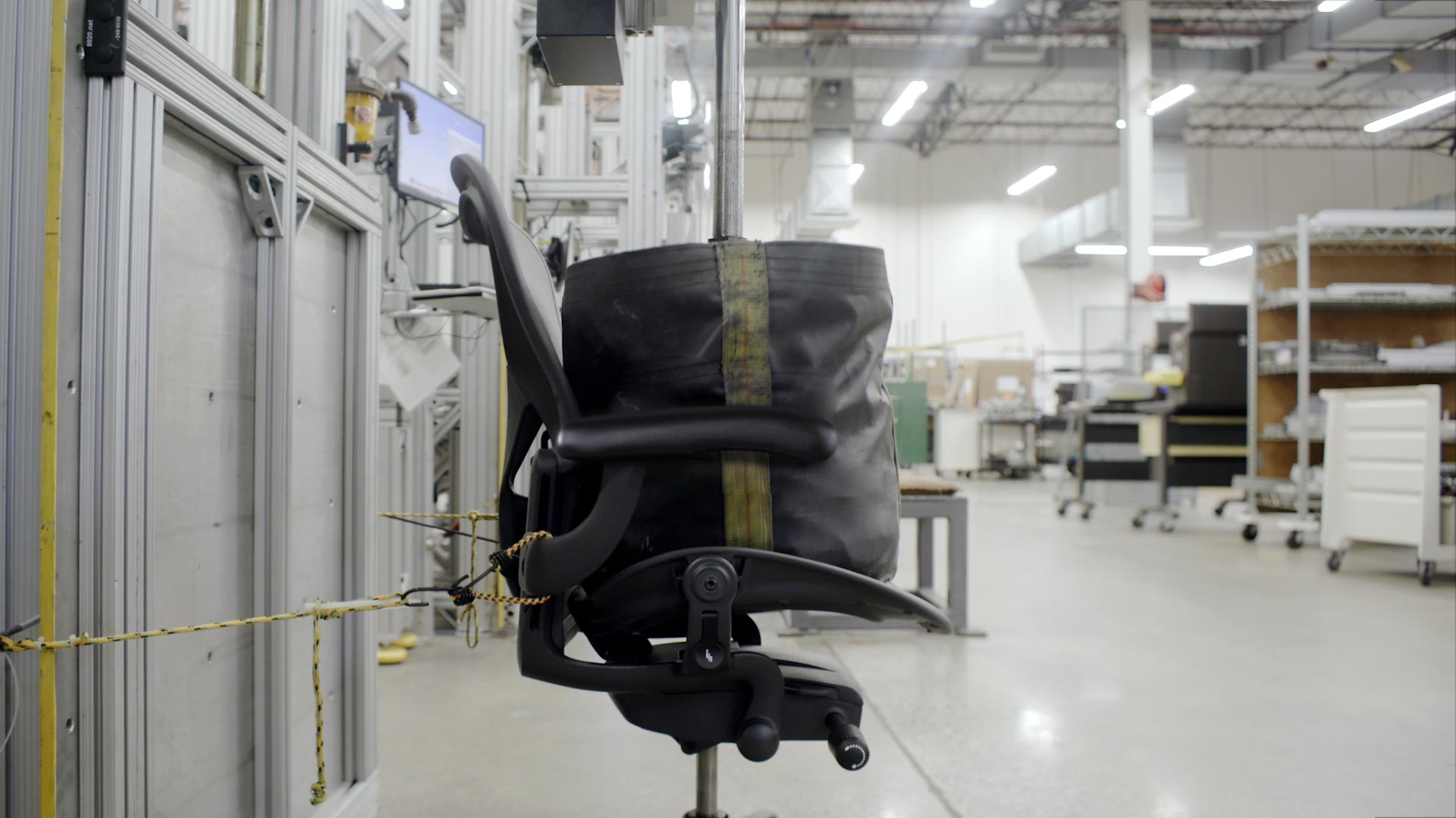 Short video inside Herman Miller test lab showing different tests that all office chairs go through.
