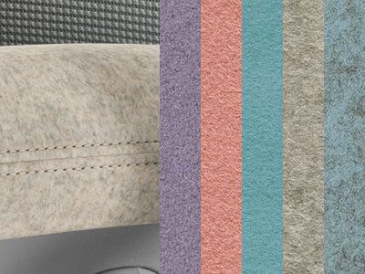 Close-up of Blazer fabric by Camira that showcases the texture and stitching.