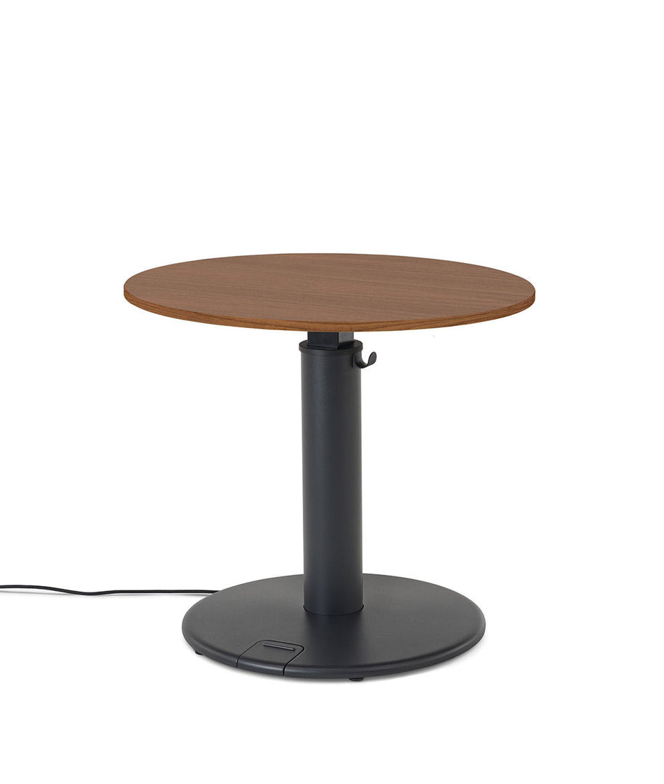 OE1 Round Standing Desk Light Acacia 