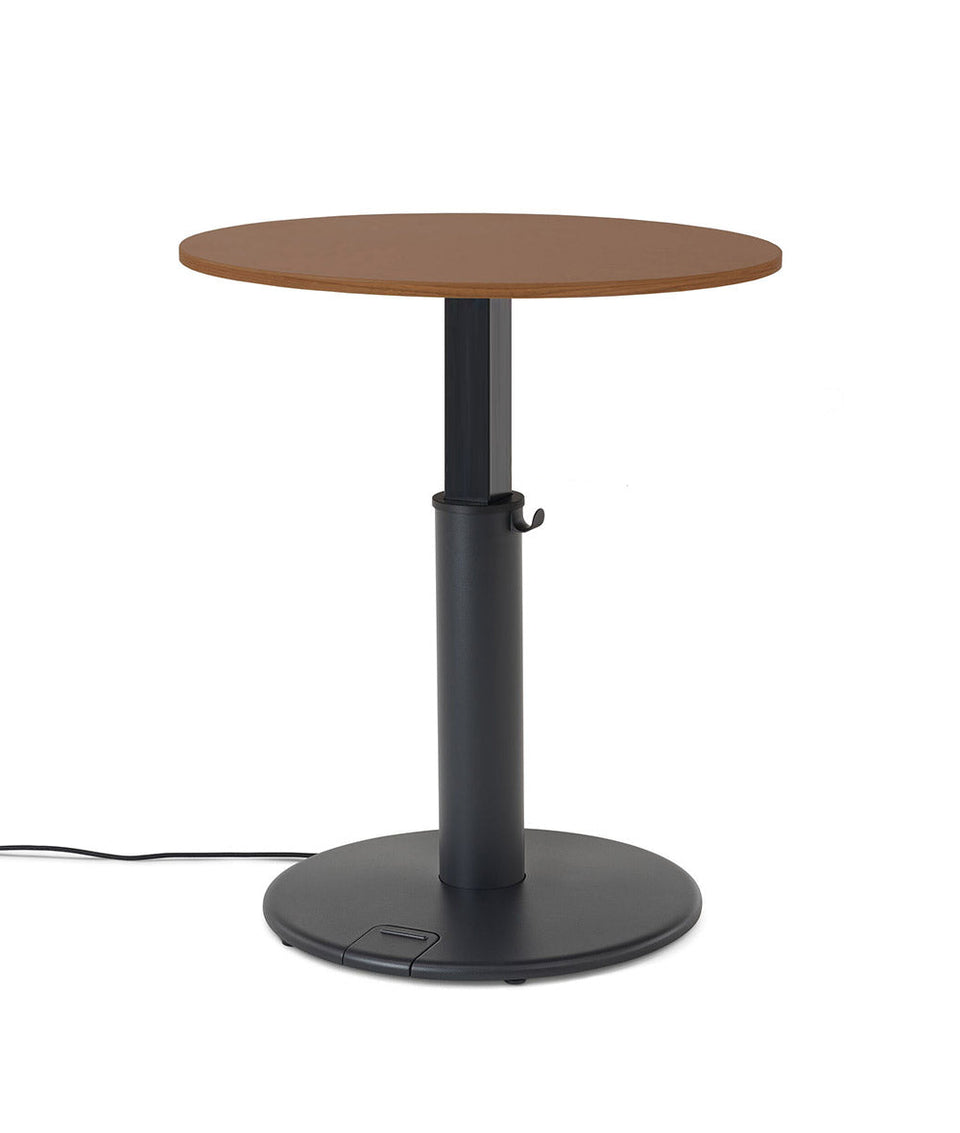 OE1 Round Standing Desk Light Acacia 