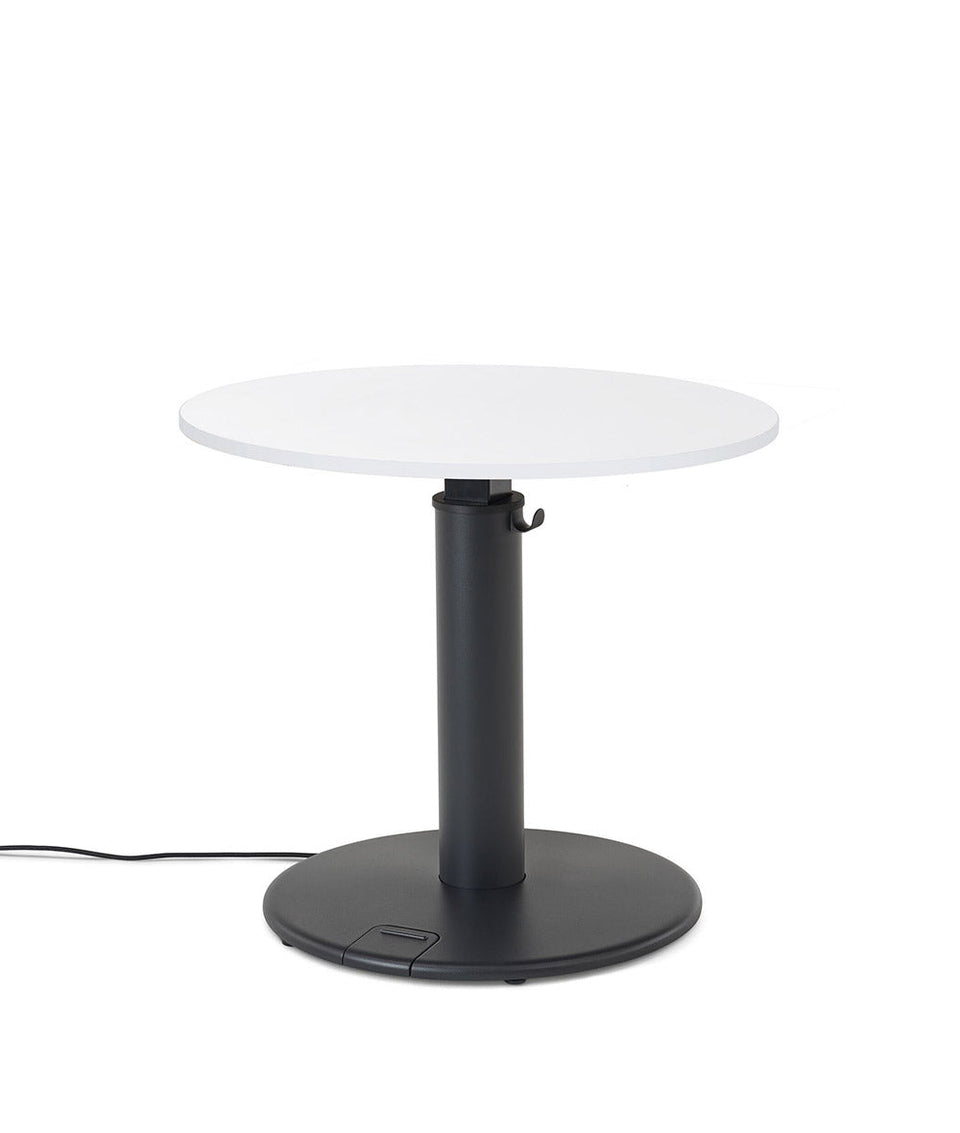OE1 Round Standing Desk Studio White 
