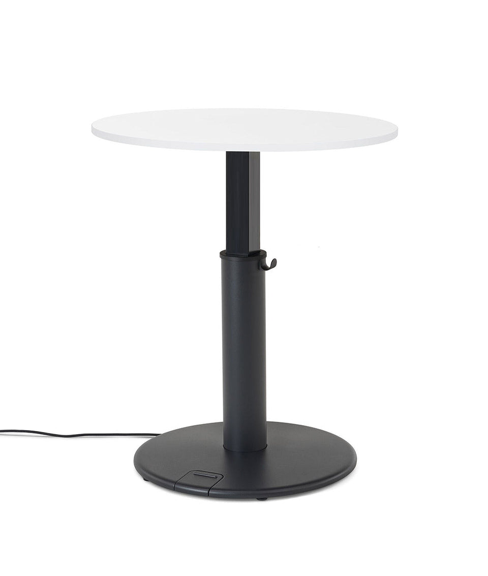 OE1 Round Standing Desk Studio White 