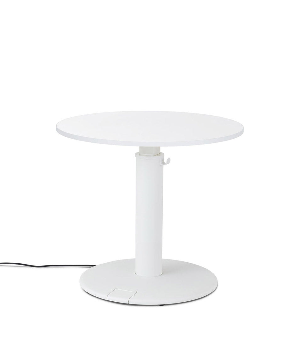 OE1 Round Standing Desk Studio White 
