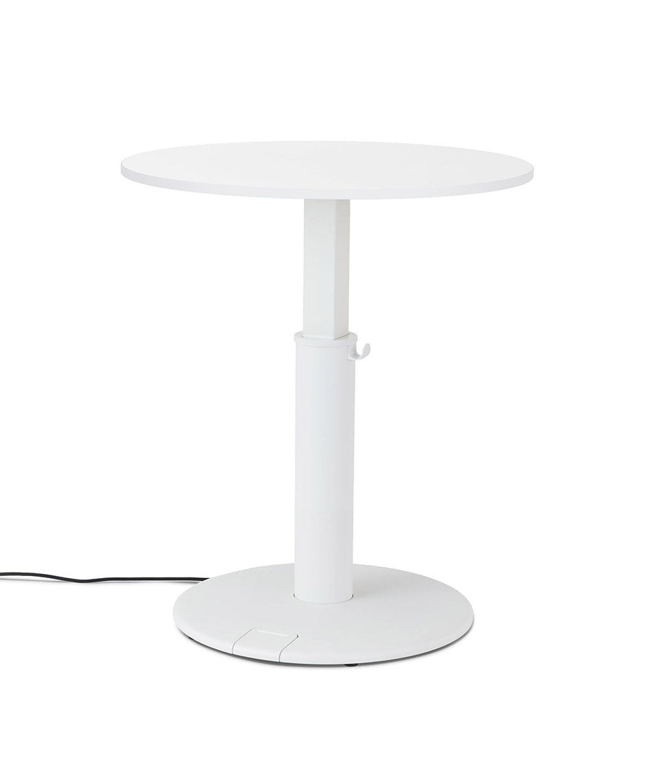 OE1 Round Standing Desk Studio White 