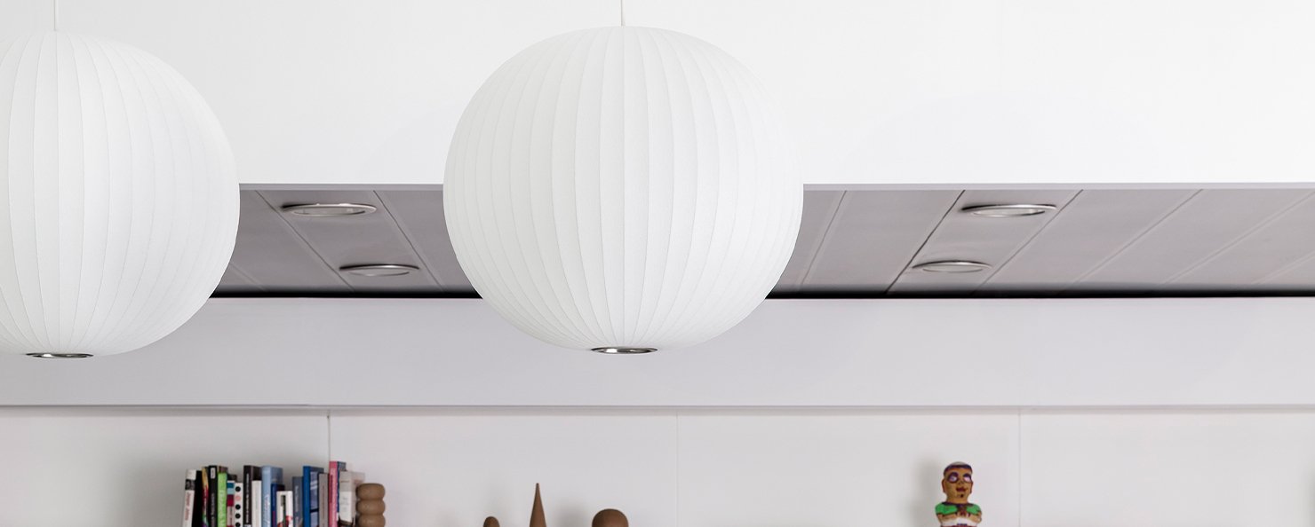 Ball Bubble lamp in an office environment