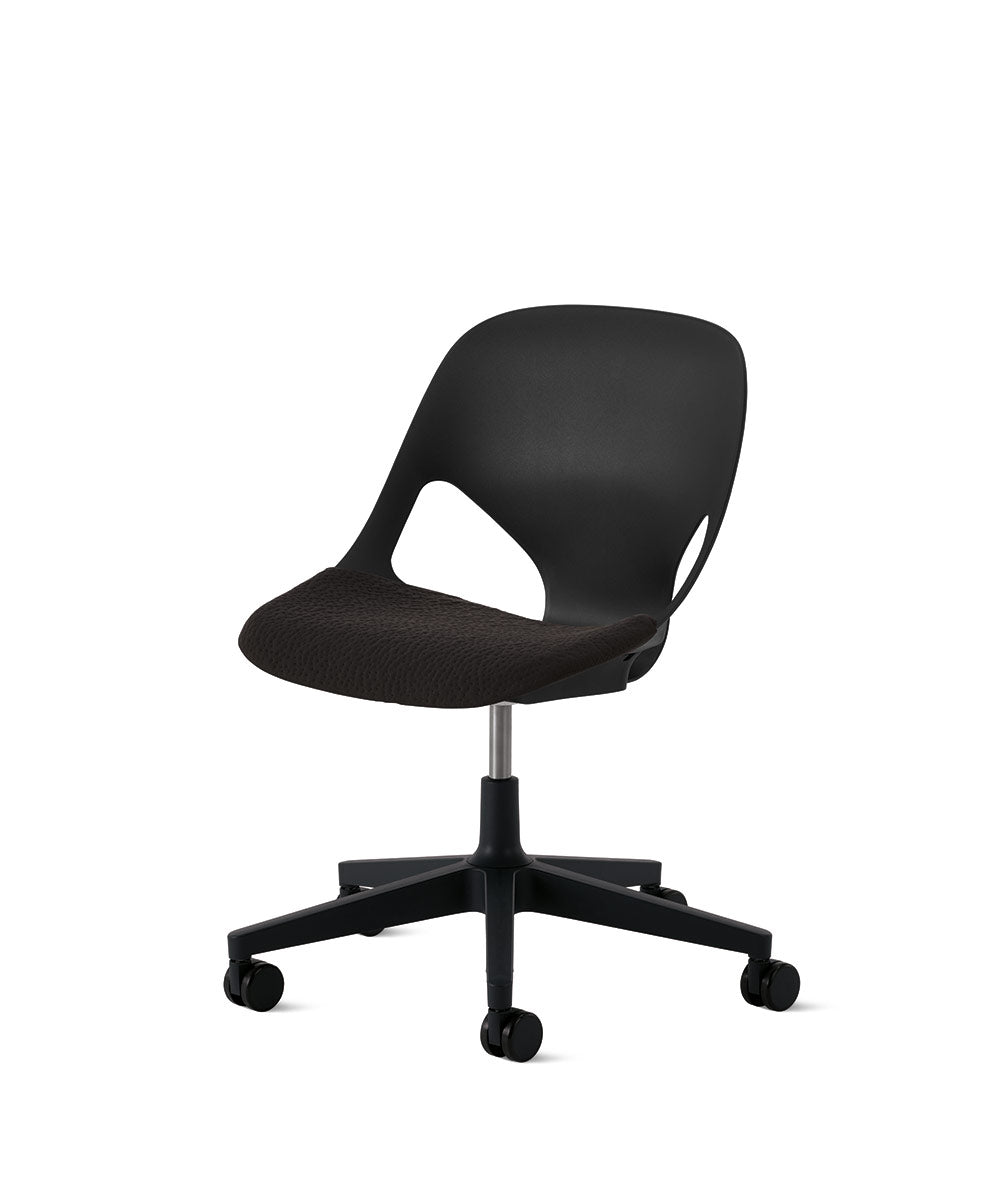 Zeph Black/Black Armless Chair | Herman Miller