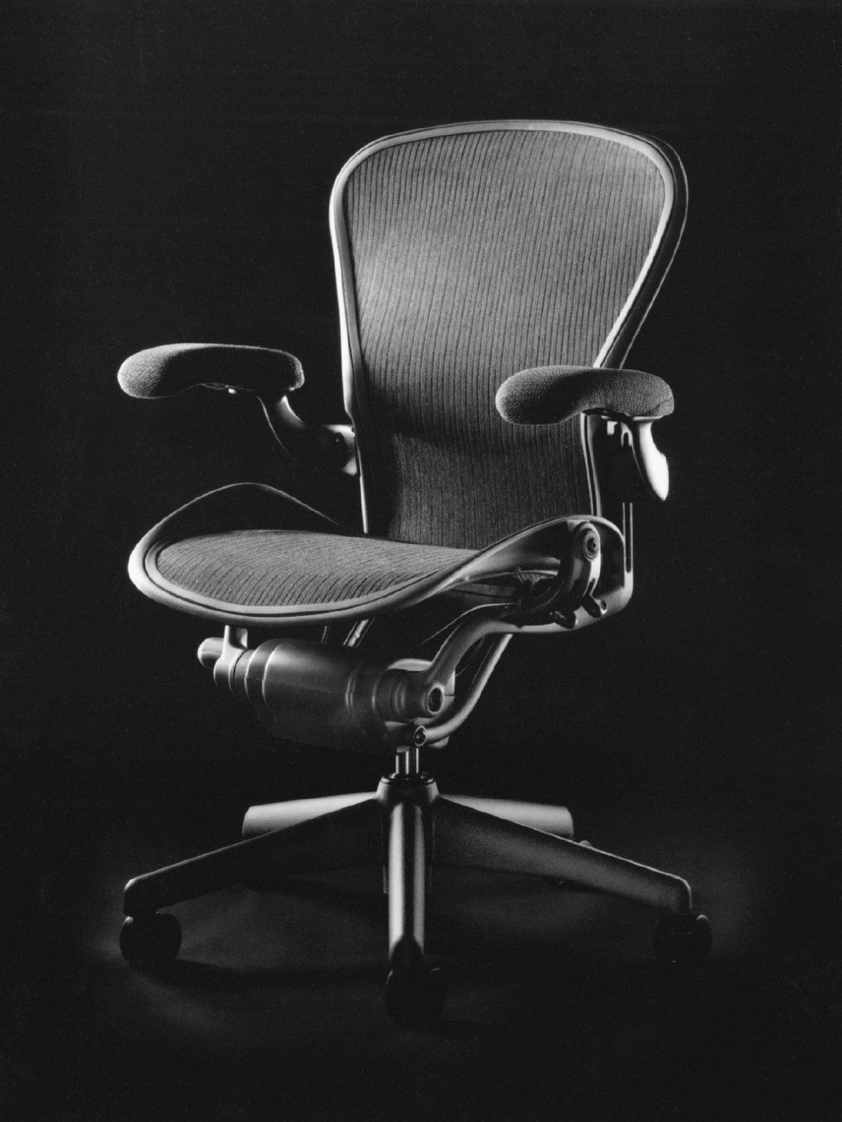 A Herman Miller Aeron Classic with upholstered arm pads