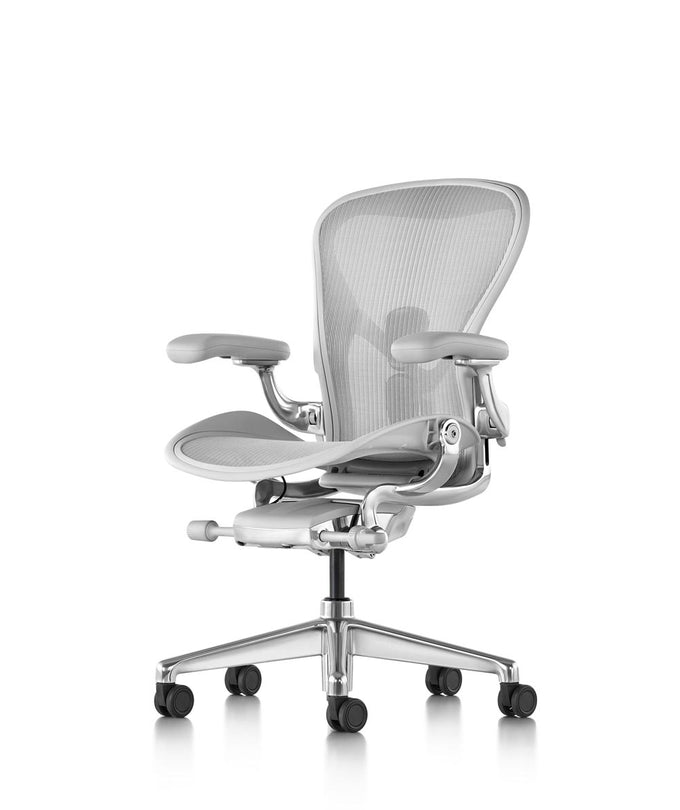 Herman Miller Aeron Refurbished Office Chair, Fully Adjustable with Posture  Fit Support, Size B (Medium) - Graphite/Black