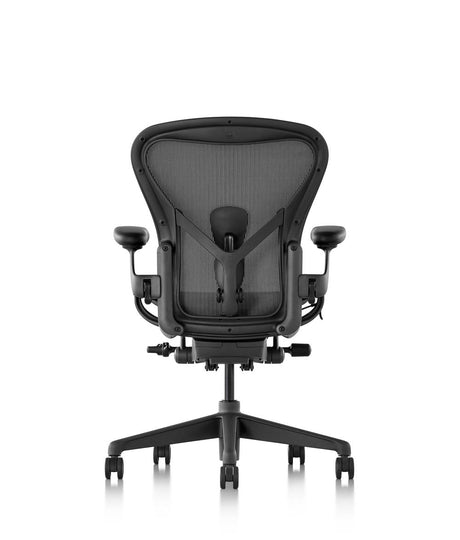 Herman Miller Aeron Refurbished Office Chair, Fully Adjustable with Posture  Fit Support, Size B (Medium) - Graphite/Black