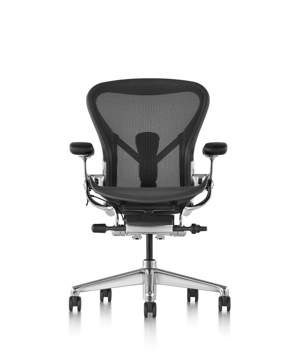 Aeron Graphite Polished Office Chair | Herman Miller