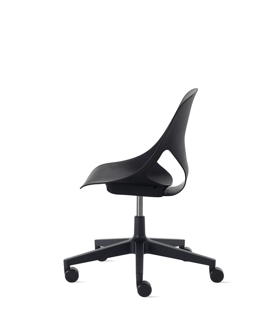 Zeph Black/Black Armless Chair